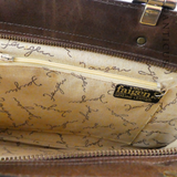 Brown Leather and Suede Handbag.