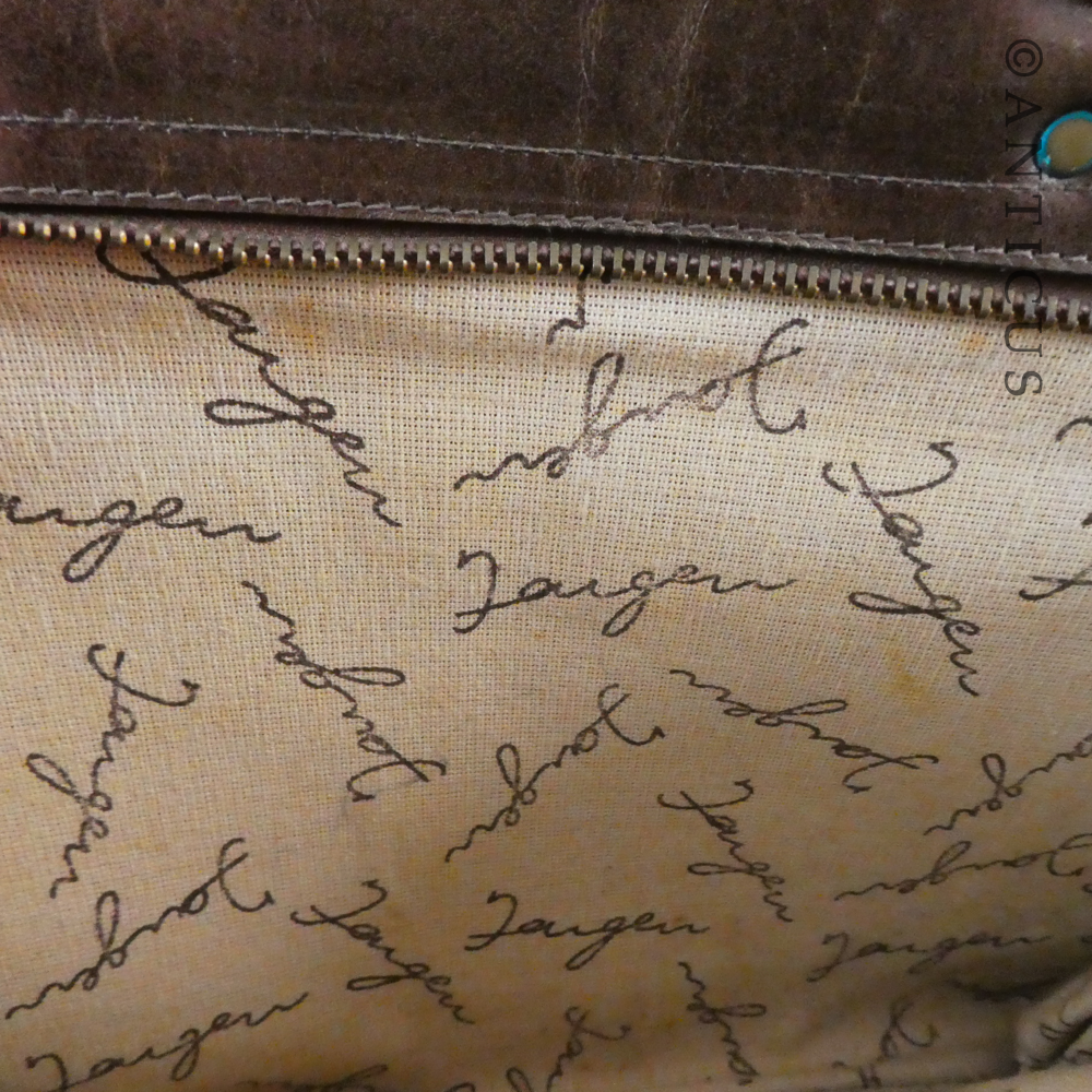 Brown Leather and Suede Handbag.