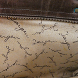 Brown Leather and Suede Handbag.
