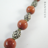 Sunstone Necklace and Matching Earrings.