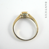 Pretty Blue Topaz and Diamond Ring.