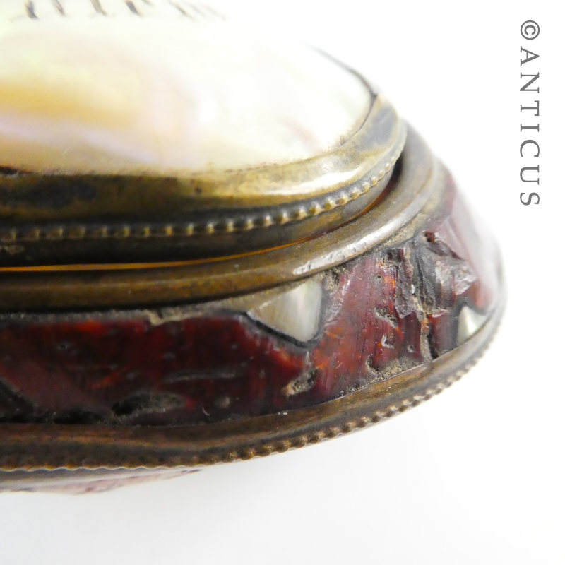 Antique Mother of Pearl Shell Souvenir Box.