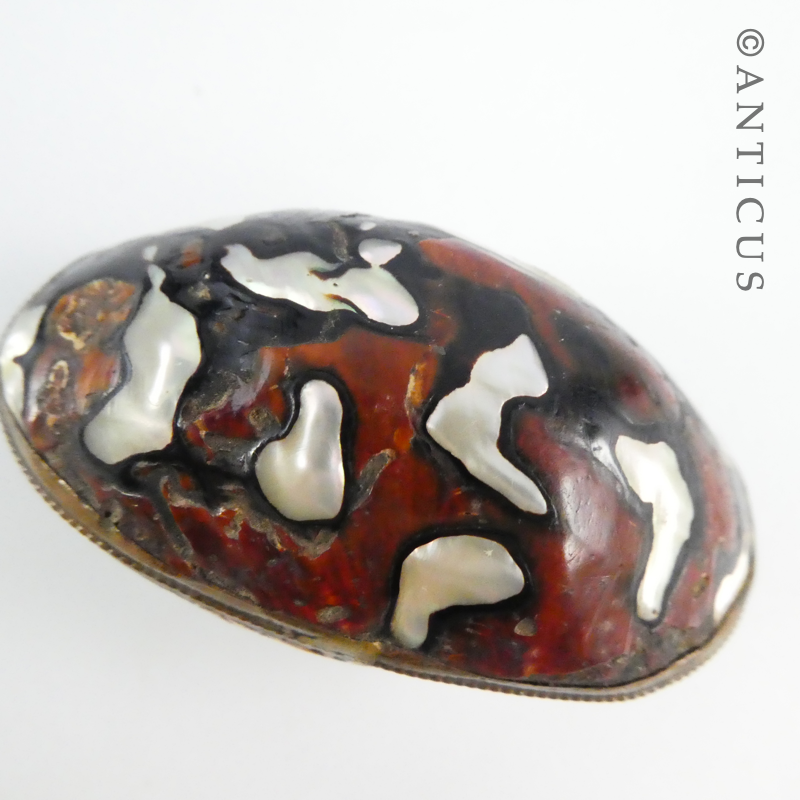Antique Mother of Pearl Shell Souvenir Box.