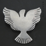 Vintage Swedish Pewter Dove Brooch.