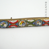 Micro Mosaic Bar Brooch, Italian.