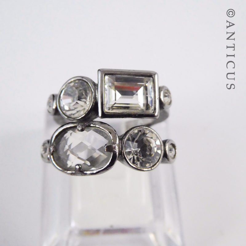 Danish Dyrberg/Kern Crystals Ring.