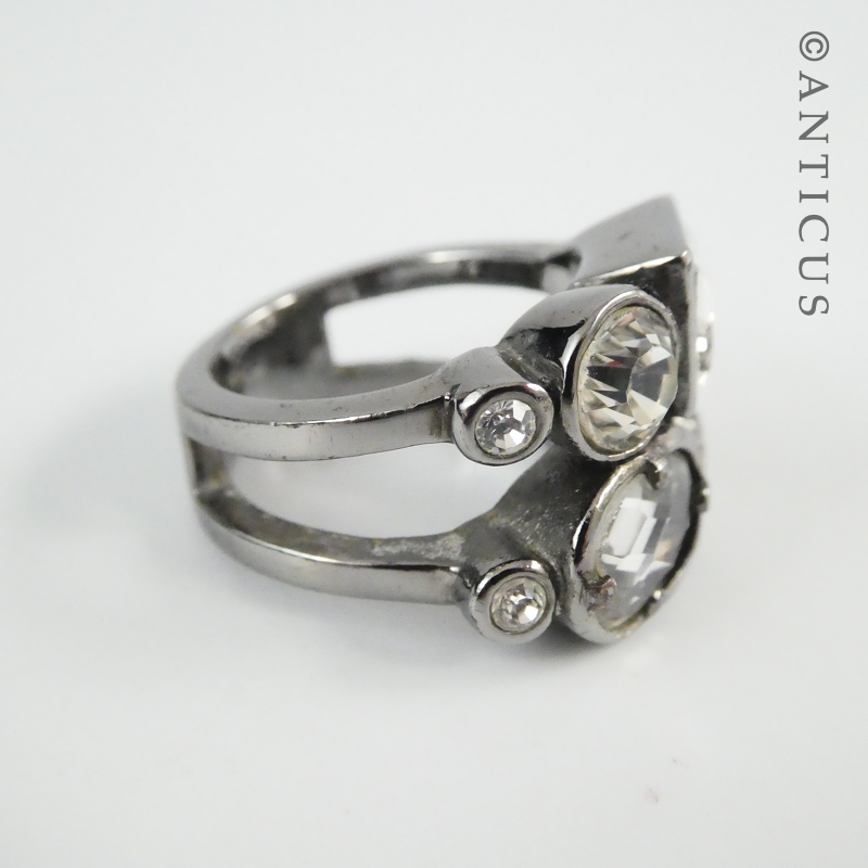 Danish Dyrberg/Kern Crystals Ring.