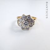 Modern Diamond and Gold Dress Ring.