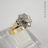 Modern Diamond and Gold Dress Ring.