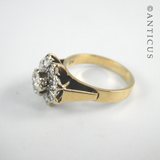 Modern Diamond and Gold Dress Ring.