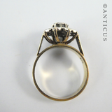 Modern Diamond and Gold Dress Ring.