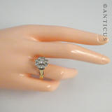 Modern Diamond and Gold Dress Ring.