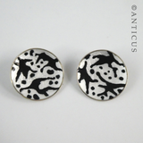 Stylish Norwegian Enamel Earrings.