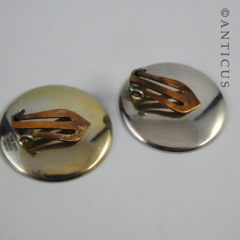 Stylish Norwegian Enamel Earrings.