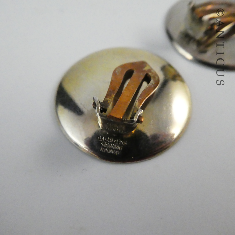 Stylish Norwegian Enamel Earrings.