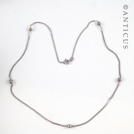 Silver Chain necklace with Balls.