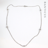 Silver Chain necklace with Balls.