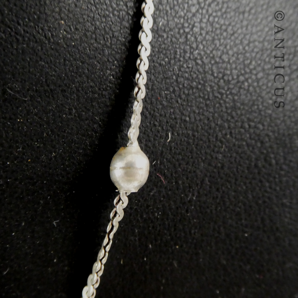 Silver Chain necklace with Balls.