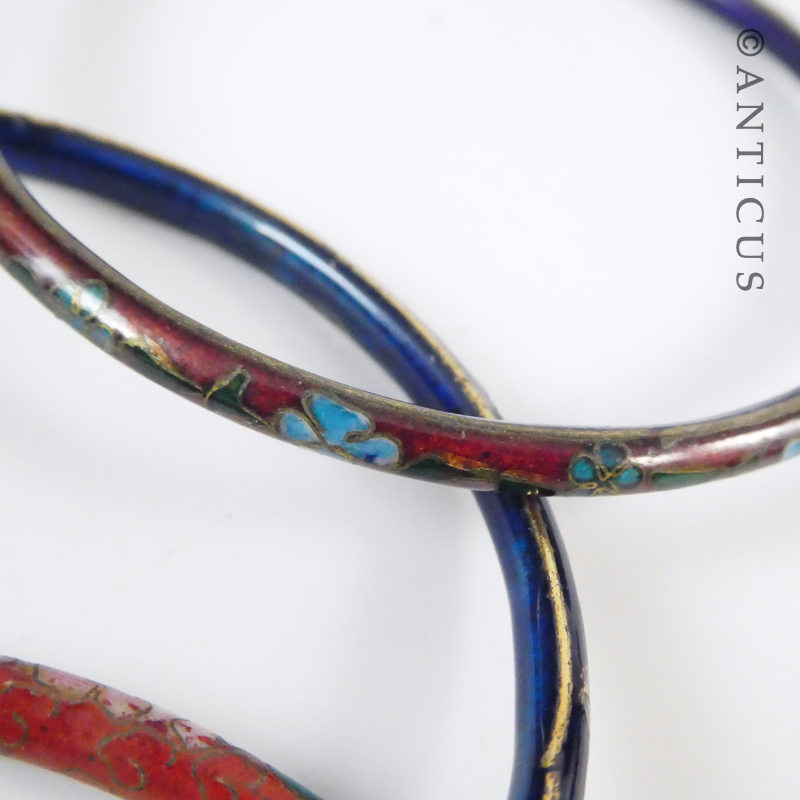 Six Cloisonné Bangles,