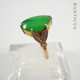 Vintage Jade Ring in 9ct Gold.