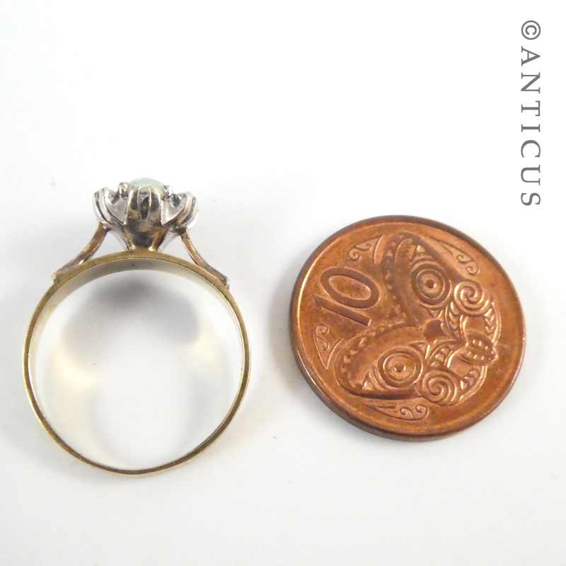 Vintage Gold, Opal and Diamond Ring