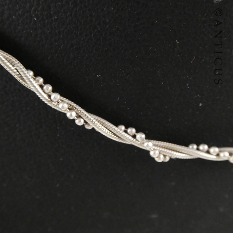 Italian Double Chain Silver Necklace.