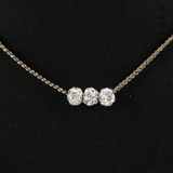 Fine Chain with Three Crystal Beads.