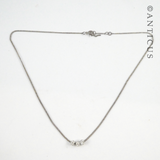 Fine Chain with Three Crystal Beads.