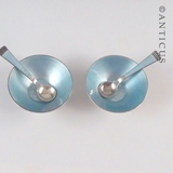 Vintage Boxed Danish Enamel Salts and Spoons.