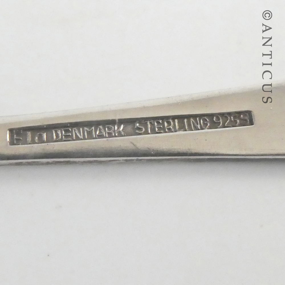 Vintage Boxed Danish Enamel Salts and Spoons.