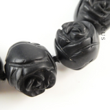 Vintage Black Rosette French Jet Bracelet.