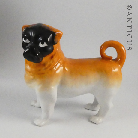 Pair of Victorian Pug Dog Figurines.