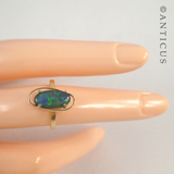 Gold and Opal Doublet Ring.