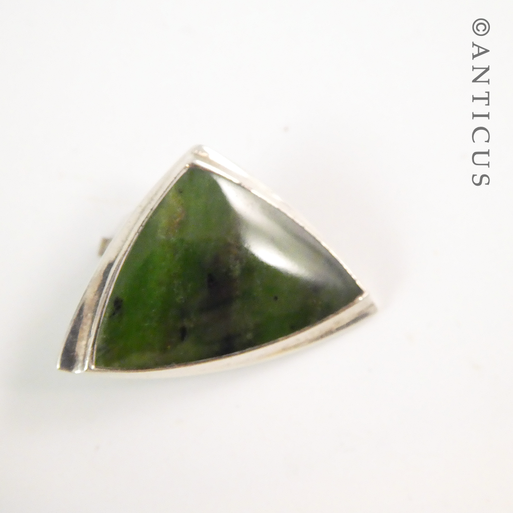 Vintage Pair of New Zealand Jade Earrings.