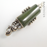 Jade Pounamu and Silver Brooch.