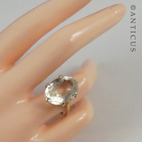 Vintage Pale Green Amethyst & Gold Ring.