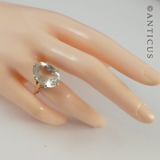 Vintage Pale Green Amethyst & Gold Ring.