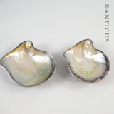 Pair of Silver and Mother of Pearl Salt Dshes.