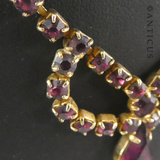 Vintage Necklace, Glass or Amethyst Stones..