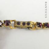 Vintage Necklace, Glass or Amethyst Stones..