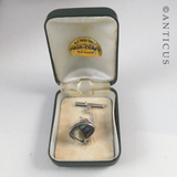Vintage Silver and Paua Kiwi Tie Pin, Boxed.