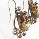 Antique Silver, Gold and Diamond Earrings.