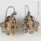 Antique Silver, Gold and Diamond Earrings.