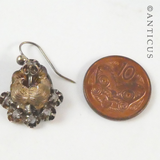 Antique Silver, Gold and Diamond Earrings.