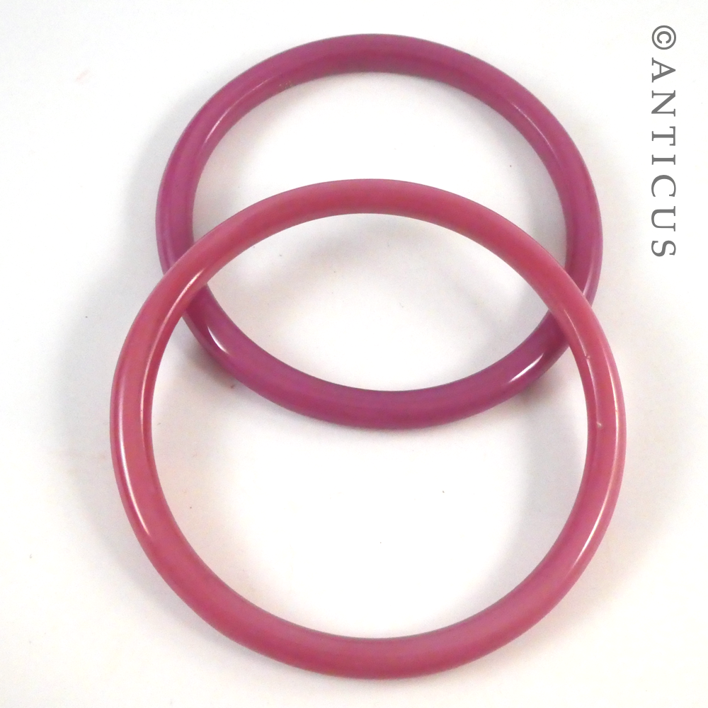 Two Very Large Glass Bangles.