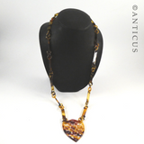 Long Vintage Tortoiseshell Necklace.