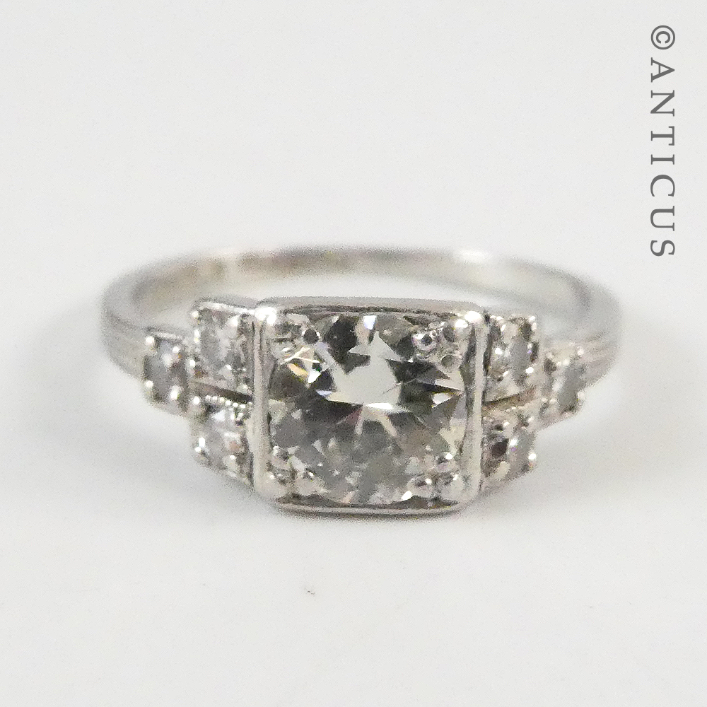 Diamond and Platinum Engagement and Wedding Ring.