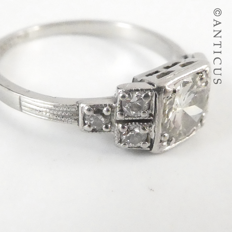 Diamond and Platinum Engagement and Wedding Ring.