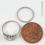 Diamond and Platinum Engagement and Wedding Ring.