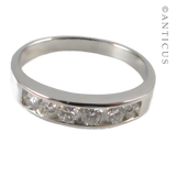 18ct White Gold and Diamond Band Ring.